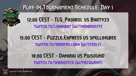gwent tournament|Schedule .